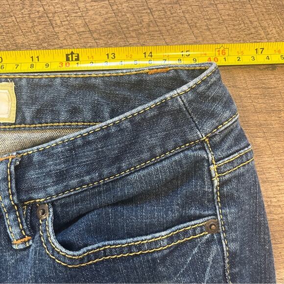 Ann Taylor Slim Boot Denim Jeans Womens Size 8 Embroidered Pockets Rodeo Barn - Picture 7 of 10